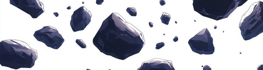 Wall Mural - Floating Space Rocks