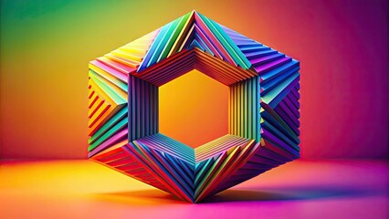 Abstract colorful geometric shape, vivid render, abstract, colorful, shape,render, geometric, vibrant, modern,design, artistic