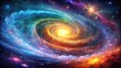 © vilavanh - Cosmic galaxy background with vibrant colors and swirls, galactic swirly clouds, celestial dance