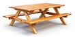 © Watcharapon - Wooden picnic table isolated on background, picnic, table, wood, outdoor, furniture, park, relaxation, dining, nature, empty