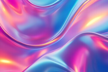 Wall Mural - abstract holographic waves