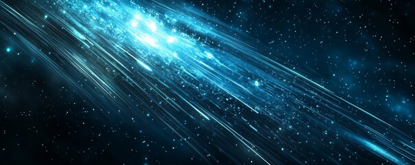 Wall Mural - Cosmic Light Trails in Deep Space
