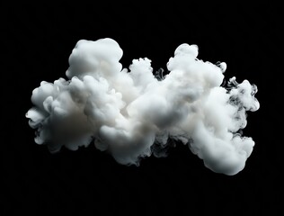 a white cloud of smoke is floating in the air