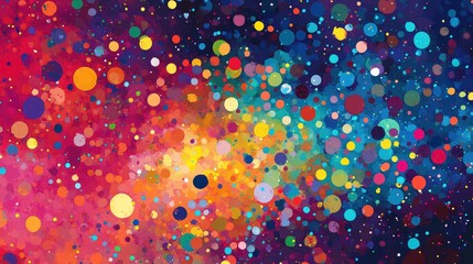 Poster - A vibrant abstract backdrop featuring numerous small colorful dots