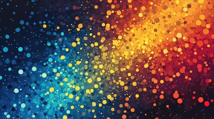 Poster - A vibrant abstract backdrop featuring numerous small colorful dots