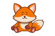 © impro-studio - Cute Happy Fox Sitting Illustration