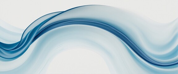 Wall Mural - elegant blue silk waves on a light background - abstract fluid design for creative media