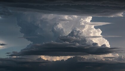 Canvas Print - Ominous Thunderclouds Amidst a Dramatic Sky