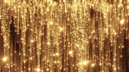 Wall Mural - looping animated christmas background of falling shooting stars on black background