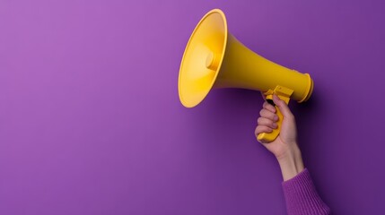 hand holding a megaphone