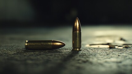 bullets on black background