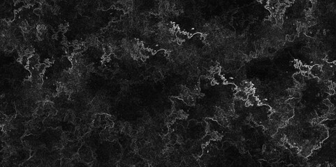 Wall Mural - grunge dark black and white pattern of cracks and scuffs black marble abstract design. stone old tex