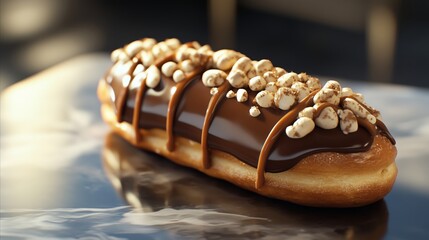 Wall Mural - Chocolate donut with sprinkles on top