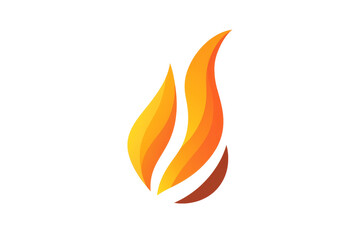 Poster - Stylized flame design in vibrant colors with a modern look, ideal for creative projects and branding.