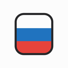 Russia flag, official colors and proportion correctly. National Russia flag. Vector illustration.