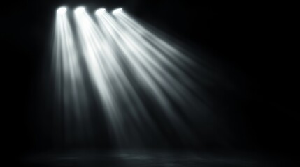 Aufkleber - A soft white light emanates from the top left corner, casting gentle ripples across a dark backdrop. This illumination creates a tranquil and ethereal ambiance