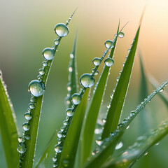 Wall Mural - dew on grass