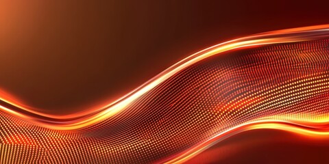 Wall Mural - Abstract Orange   Red Futuristic Wave Background Design