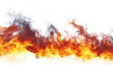 Wall Mural - png fire with flames and heat waves background bonfire intense.