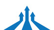 © ShafiqGFX - Business growth graph arrow vector. Strategy targeting success profit increase sign symbol.