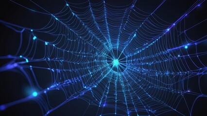Data passing through communication nodes. Modern understanding of data transmission and communications. The picture was created using AI tools