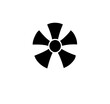 © Mark - Symbol of nuclear danger. Black icon of radioactive hazard