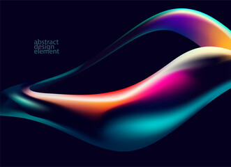 Wall Mural - abstract background of fluid iridescent shape. elegant vector wallpaper.