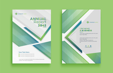 modern annual report business flyer template design cover page concept