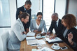 © T. Hinrichsen/peopleimages.com - Tablet, documents and business people in office for meeting, website research and planning. Corporate, professional team and workers on digital tech for feedback, project review and collaboration