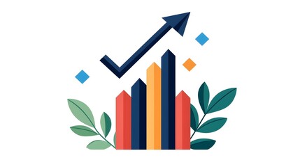 Leinwandbilder - Visualizing Financial Risk with Precision A Comprehensive Analytical Approach to Market Insights  This pixel perfect line icon graph showcases a flat design top view of a financial loss theme