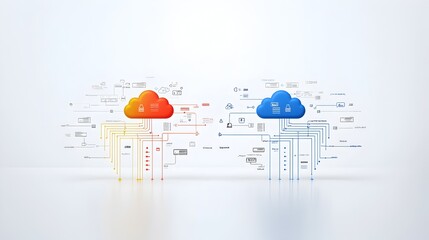 Aufkleber - Scalable cloud server hosting solution with interconnected networks of servers for reliable and efficient web infrastructure and digital services