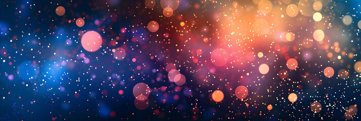 Wall Mural - colorful bokeh lights background vector presentation design template with copy space, glitter light,