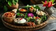© Chatchanan - Bright and colorful Khantoke meal, with Northern Thai dishes served