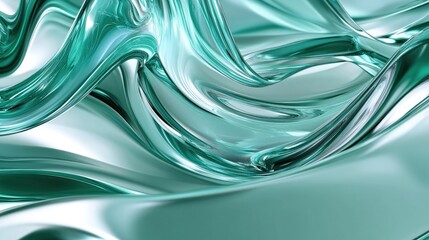 Wall Mural - Abstract background in shades of blue-green glass creates a vibrant visual experience, perfect for adding depth and dimension to any creative project. Ample copy space available.