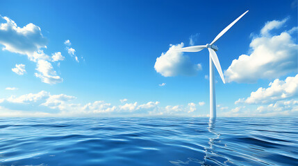 wind turbine on the sea