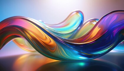 Wall Mural - Abstract Swirling glass Wave 