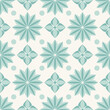 © Halina - Pattern with abstract snowflakes or flowers in cold tones. Seamless pattern on a light background