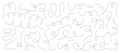 © Anastasiia - Hand drawn squiggly dashed, dotted lines, curved lines vector collection