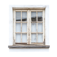 Aufkleber - Old white window isolated on white background