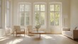 © Bold24 - A bright and airy living room with white walls,