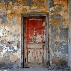Aufkleber - Door in an abandoned complex