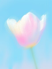 Poster - Soft pink tulip bloom