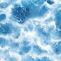 Poster - Seawater with sea foam as seamless background