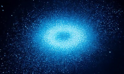 Wall Mural - Cosmic Dance: A mesmerizing blue nebula swirls with ethereal beauty, radiating a celestial glow in the vast expanse of space. The intricate details and vibrant colors evoke a sense of wonder and awe.