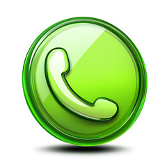 Leinwandbilder - Accept phone symbol in in green phone icon accept symbol in green circle answer sign in