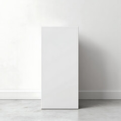 Poster - White blank empty rectangle pedestal template in front of white wall