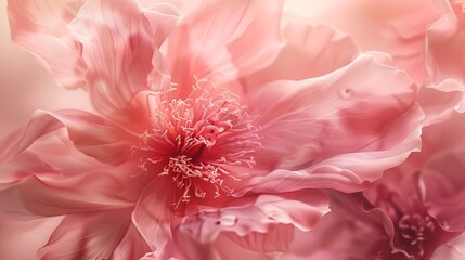 Fototapete - Delicate floral abstract background in soft shades for cosmetics product Close-up photo with clean background