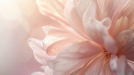 Fototapete - Delicate floral abstract background in soft shades for cosmetics product Close-up photo with clean background