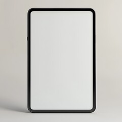 Realistic tablet mockup with a blank screen, in a detailed clay and flat vector outline, with black-and-white options in front view. 3D mobile phone model suited for UI and UX design