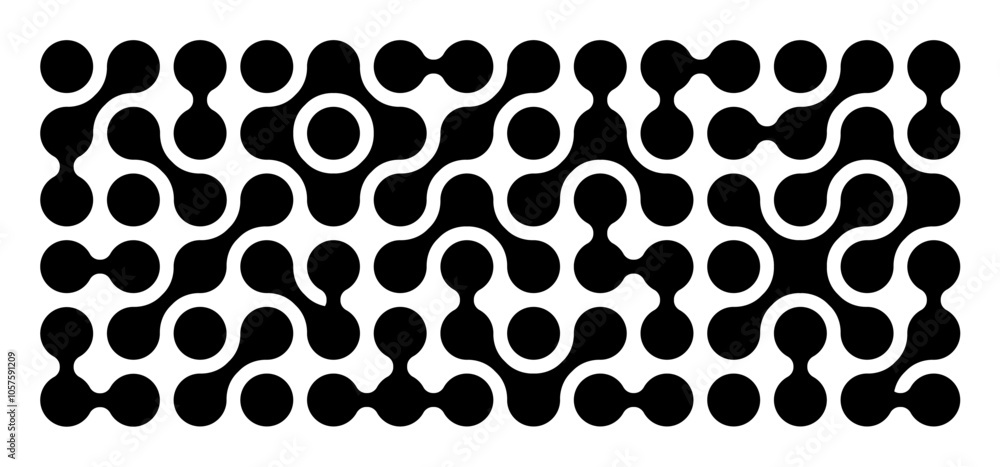 Metaball Texture. Vector Connect Rounded Shapes. Abstract Geometric ...